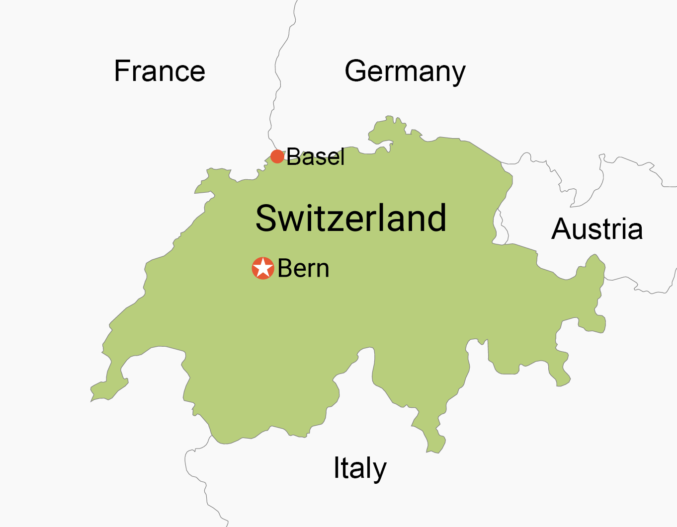 Location of Basel